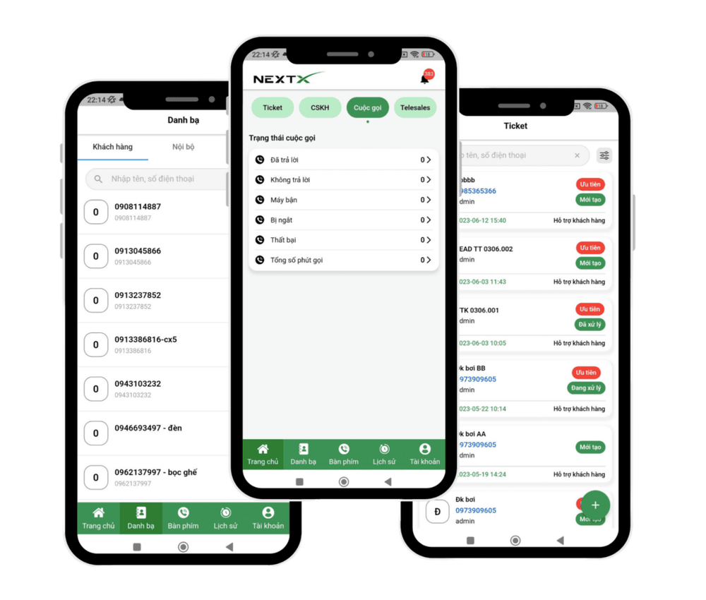 Phân hệ NextX Call